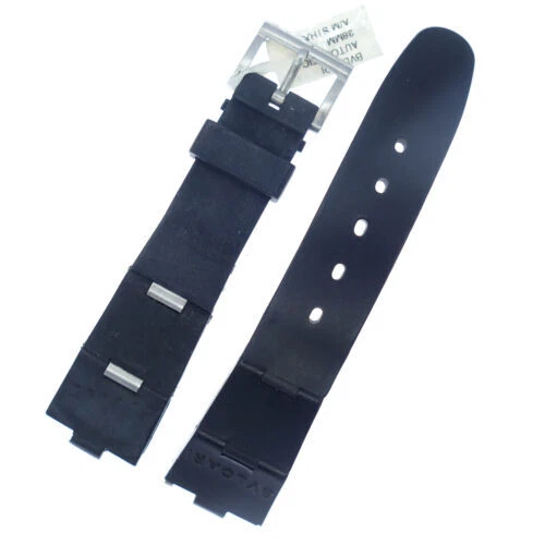 Reloj Pulsera de Goma Negra Bvlgari Bandas