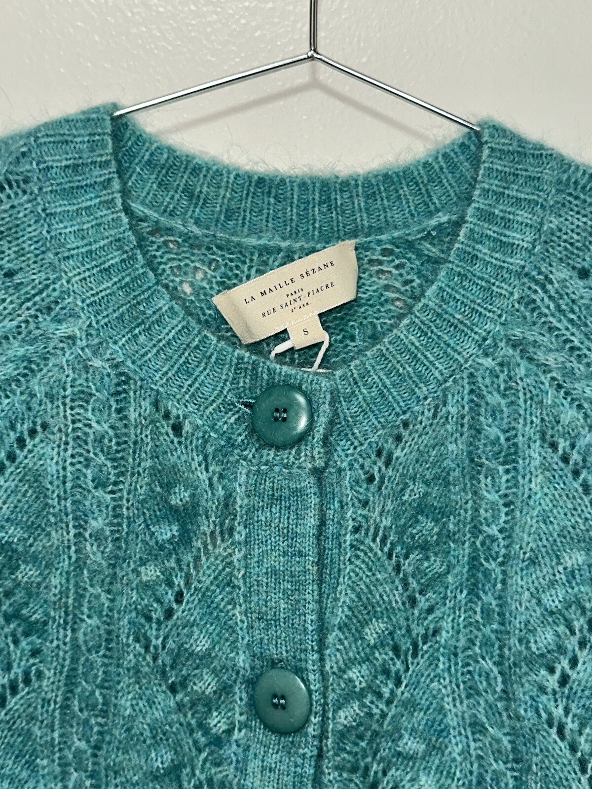 SEZANE MAGDA CARDIGAN CELADON GREEN SIZE SMALL eBay