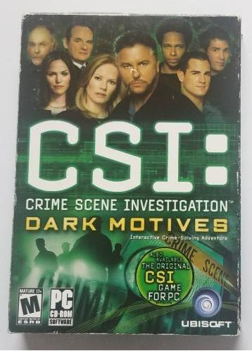 CSI: Crime Scene Investigation Dark Motives (PC 3 CD-ROMs 2004 Rated M + Booklet