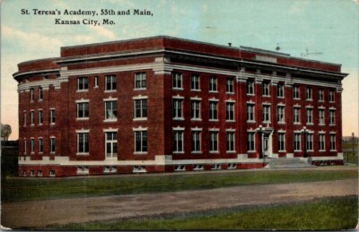 Postcard St Teresa's Academy 55th & Main Kansas City Mo 1914