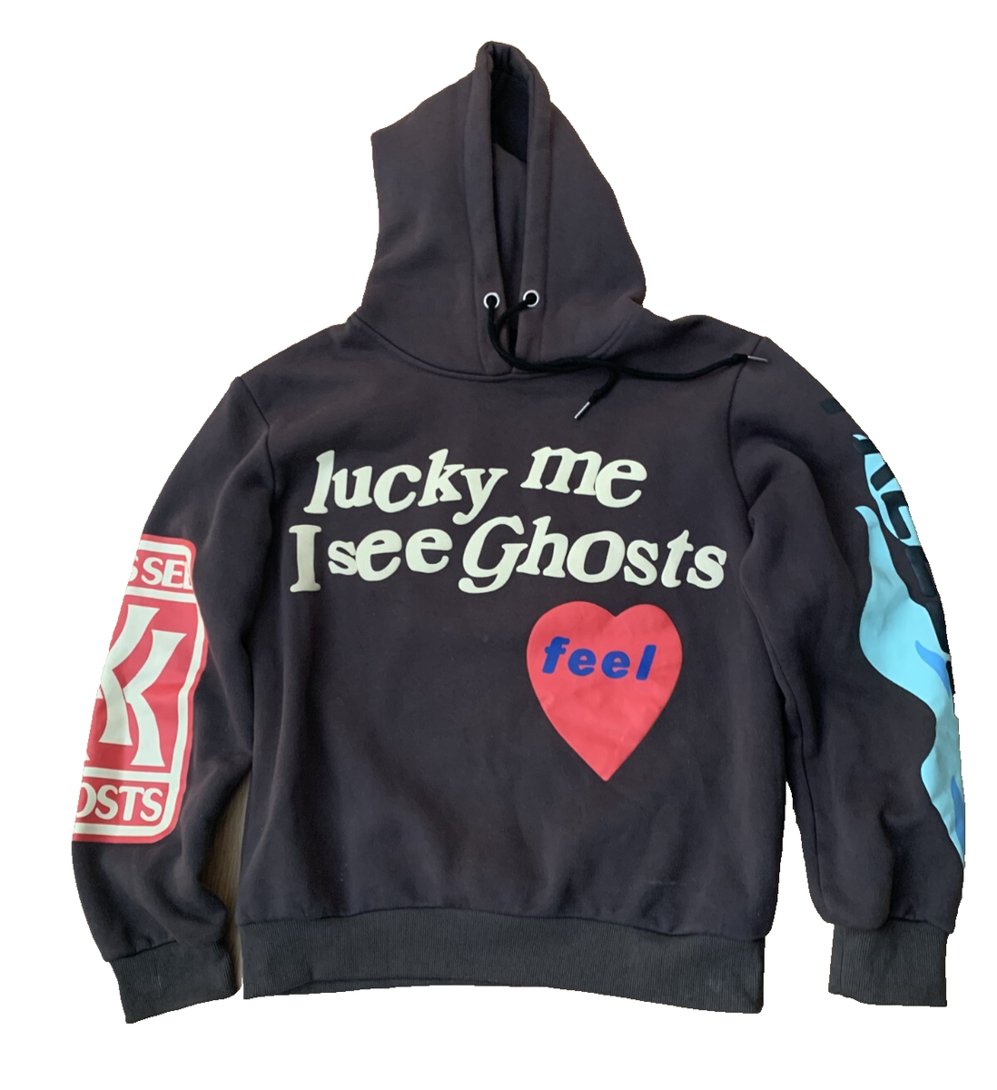 Lucky Me I See Ghosts Hoodie Kanye West Kid Cudi Size L - Camp