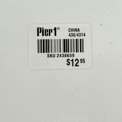 Plato para servir Pier 1 Imports multicolor vibrante a rayas melamina 14 pulgadas - Imagen 8 de 9