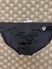 Mens NWT "EA7 Armani" black swimwear low brief. ize 48 European size.