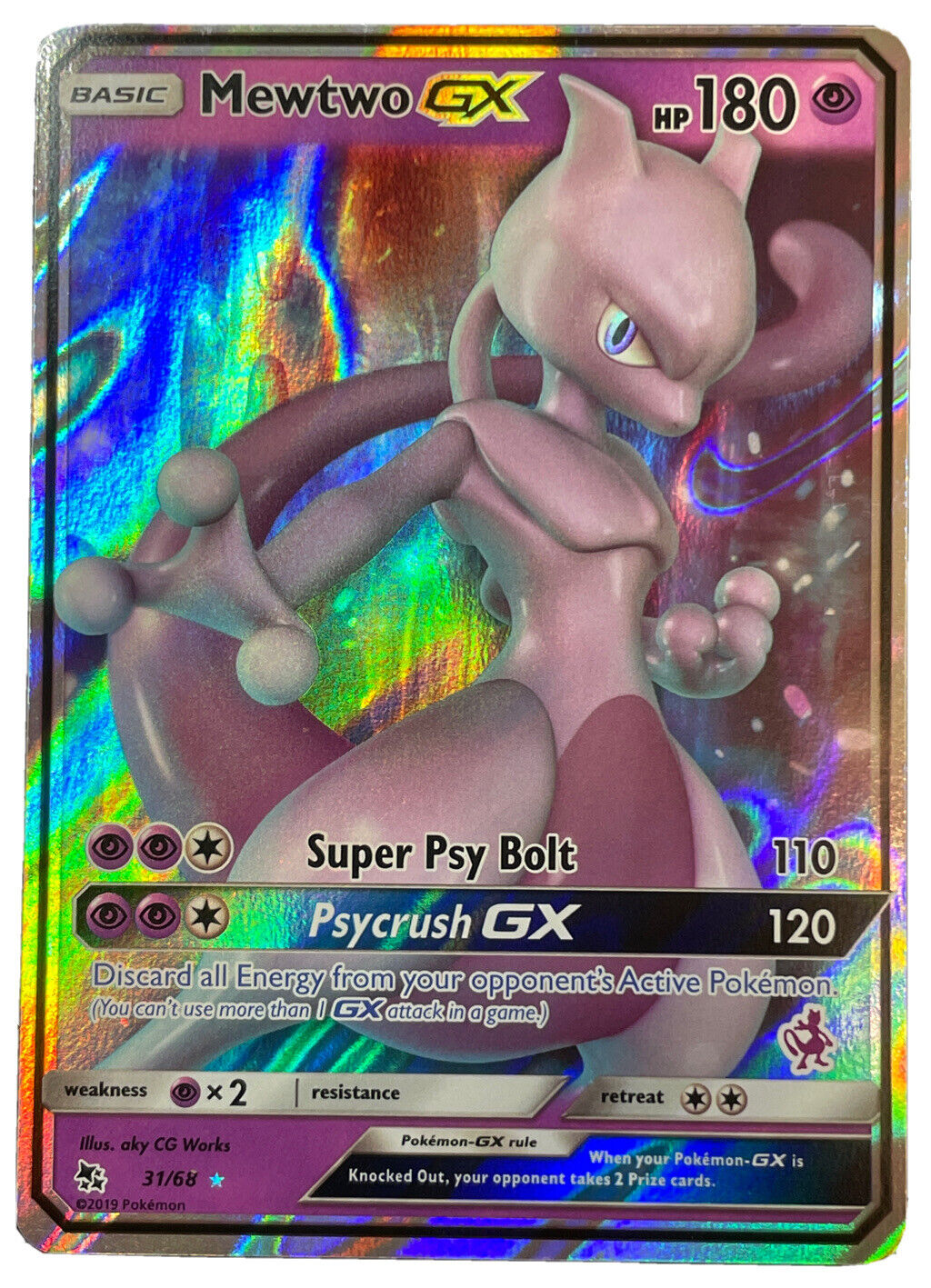 Carta Pokemon Mewtwo GX Português Original Copag 72/73 ou 31/68