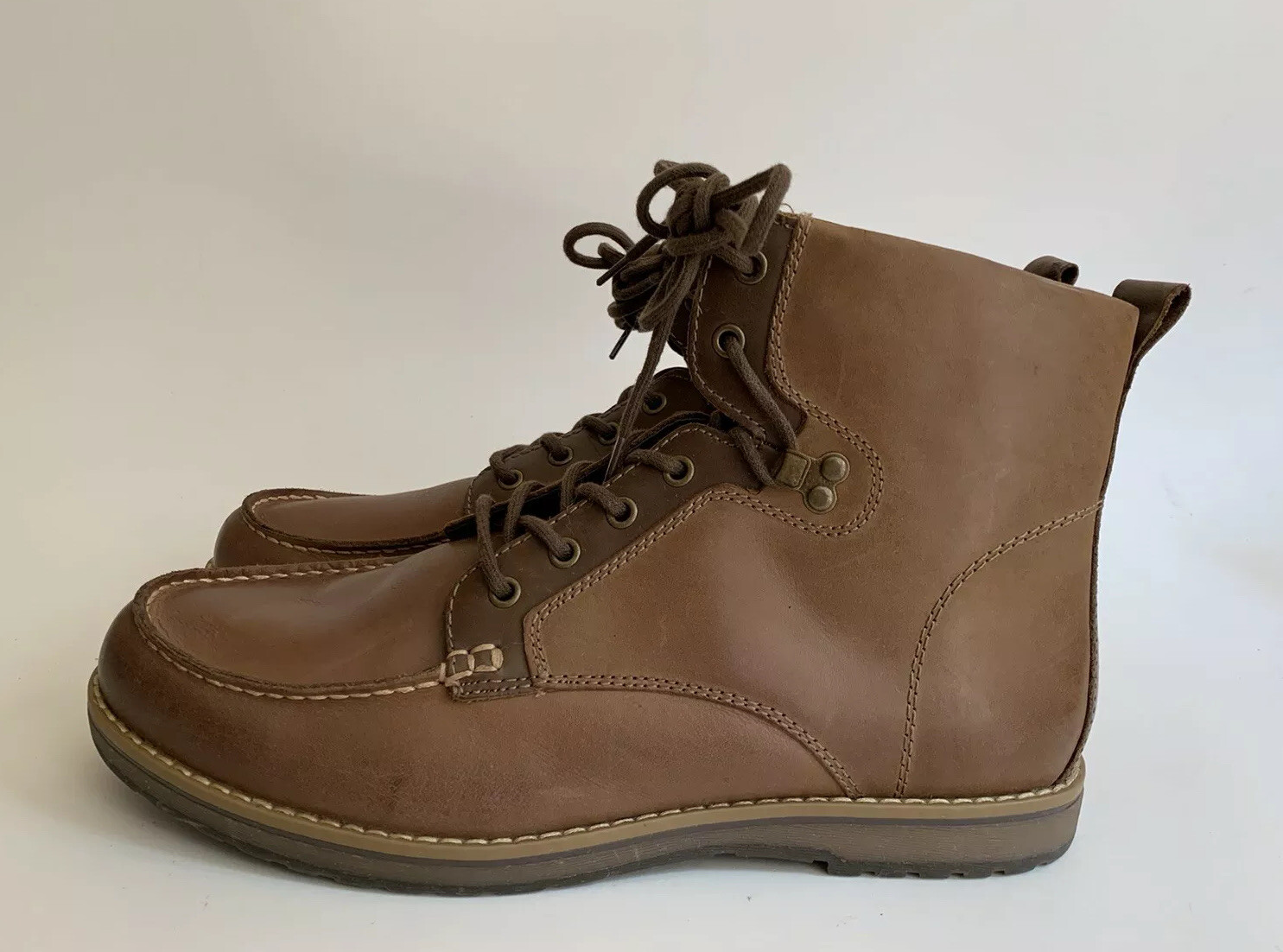 GBX Layne Men Brown Leather Chukka Ankle Boots Work Casual Moc Toe Sz 12 M M15 eBay