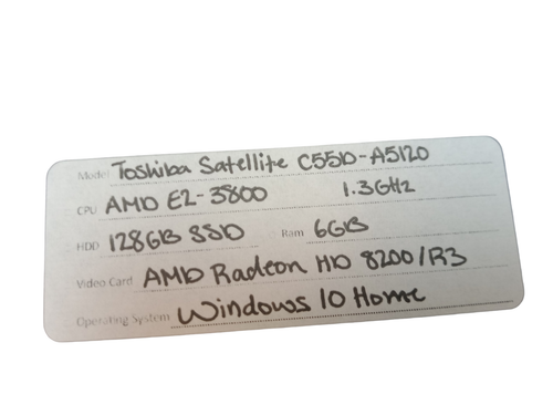 Toshiba Satellite C55D-A5120 AMD E2-3800 128GB SSD 6GB RAM Radeon HD 8200/R3 W10 - Picture 5 of 6