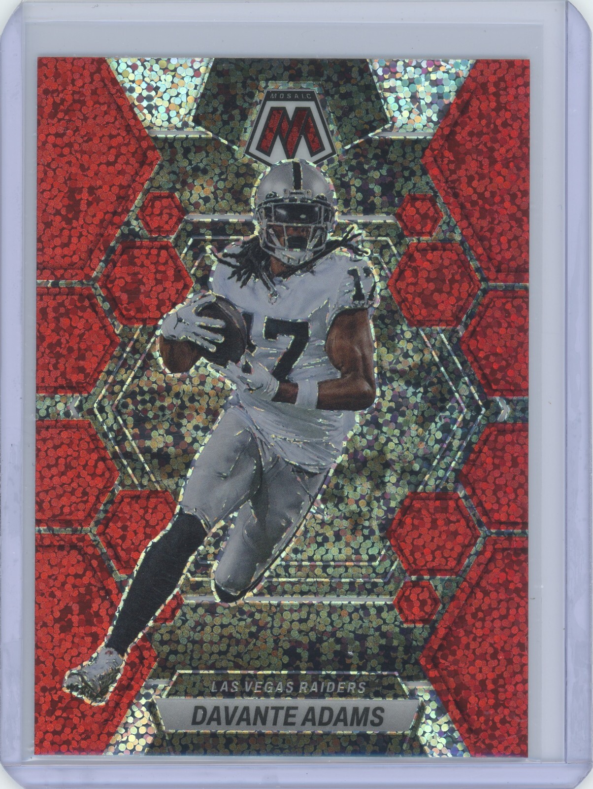 2023 Panini Mosaic Football Davante Adams Red Sparkle Prizm #120