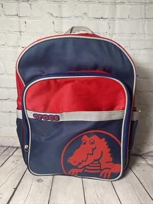 Crocs Kids Backpack Navy, Red, Silver Back To School