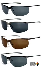 1 or 2 Pairs X-Loop Polarized Mens Metal Frame Semi Rimless Sport Sunglasses