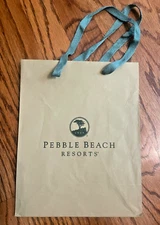 Pebble Beach Resorts Golf Course Gift Bag Paper Shopping Bag 10 x 8 x 4