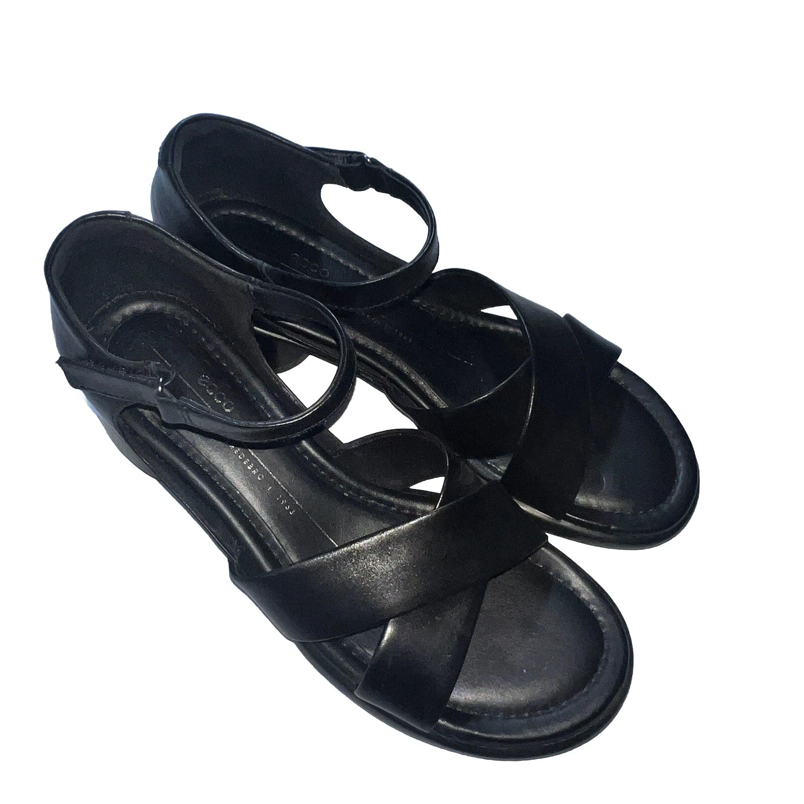 ECCO Sandalo donna scolpito 35 Luxe cinturino alla caviglia con tacco 9 9 5 nero