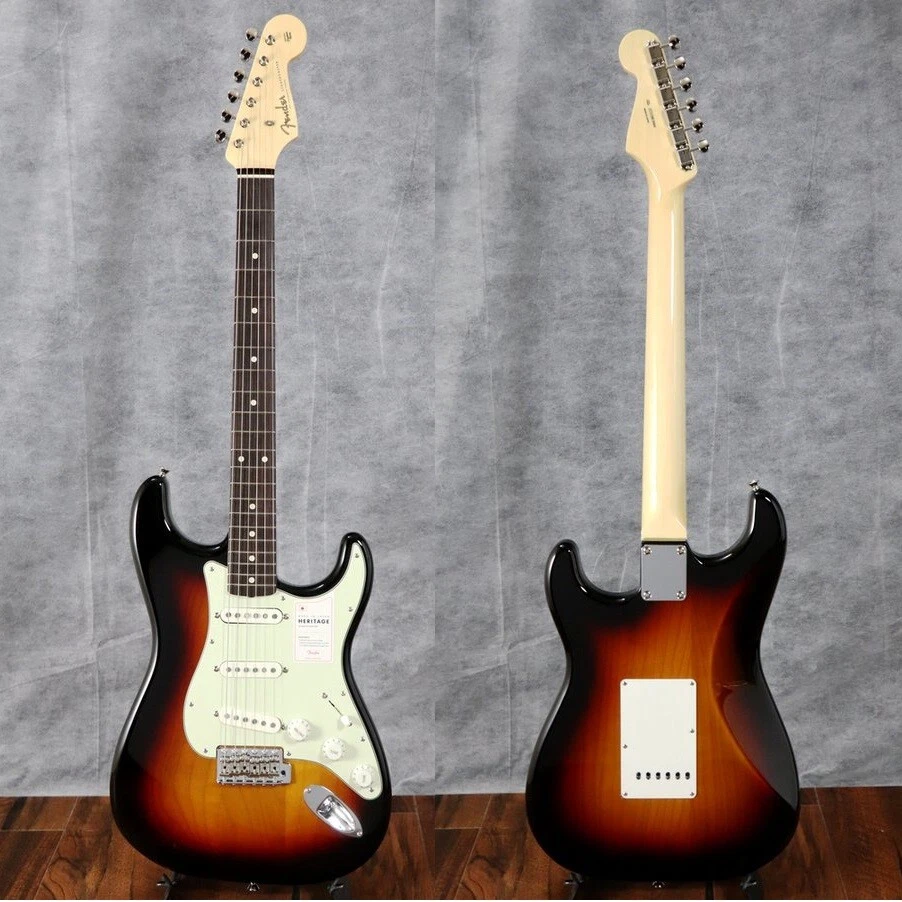 Guitar　Made　3-Color　Electric　Japan　Stratocaster　Sunburst　in　60s　Heritage　Fender　eBay