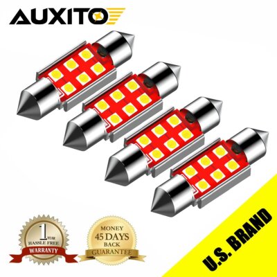 4X AUXITO 41/42MM 578 Festoon CANBUS White LED Interior Map Light Bulb for Dodge