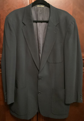 U23445 EMPORIO ARMANI WOOL BLACK IT 50R BLAZER FEATURING PATCH POCKETS G3D