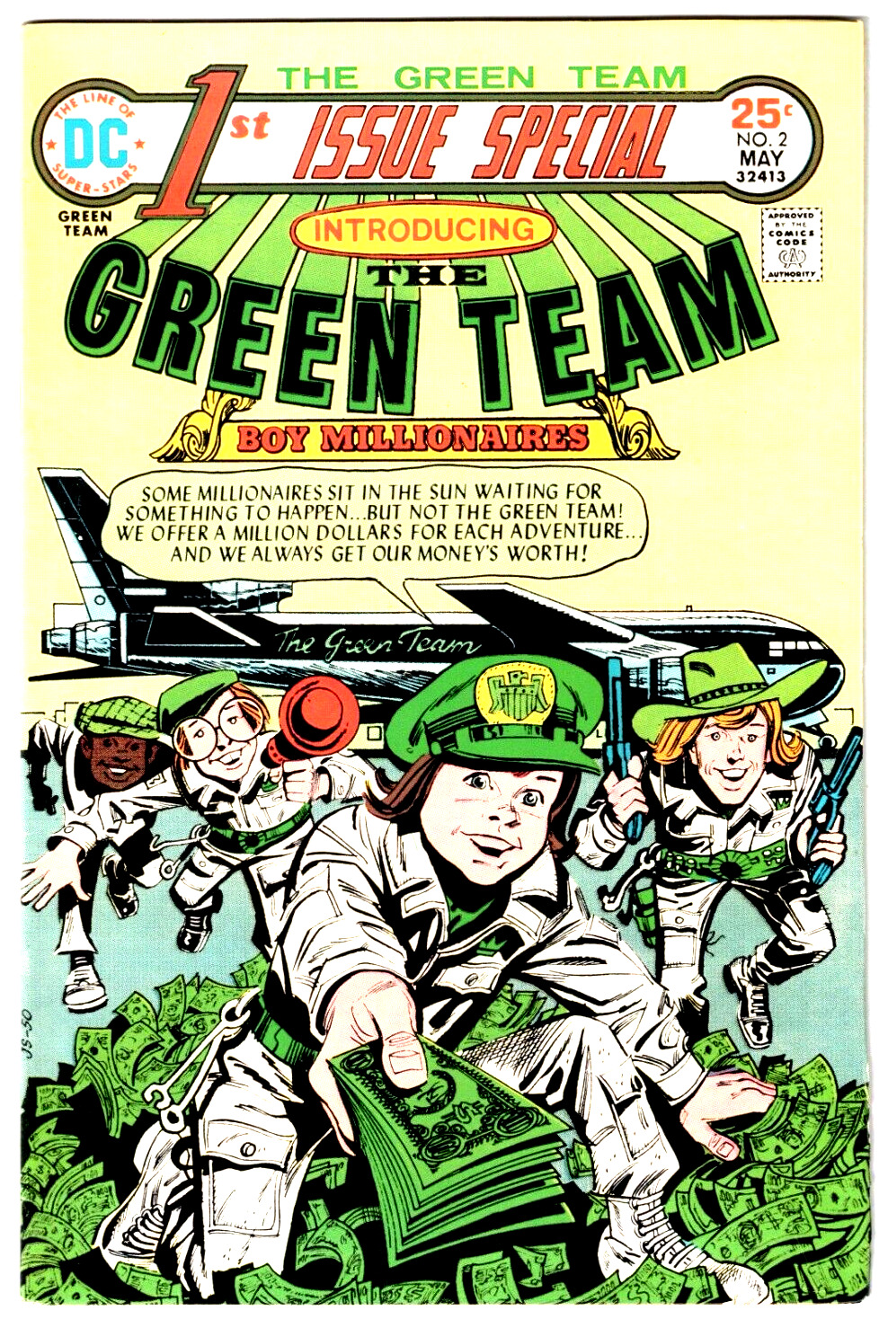 1ST ISSUE SPECIAL #2 (VF/NM) 1st GREEN TEAM Appearance! Joe Simon Story! DC 1975