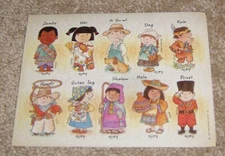 Hallmark Cards Vintage Sticker Sheet~Children Around The World.  RHTF (1992)