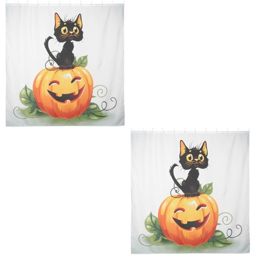2 Sets Cocktail Bathtub Halloween Curtains Recycle Logo Sticker eBay