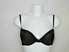 Calvin Klein F3366E-001 Black T-Shirt Push Up Bra Black Size 65E (k43)