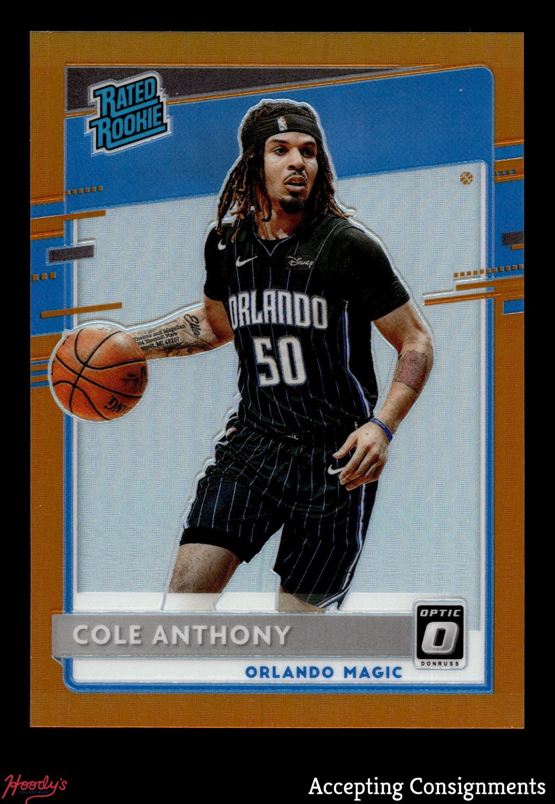 2020-21 Donruss Optic Orange #165 Cole Anthony 87/199 RATED ROOKIE RC MAGIC