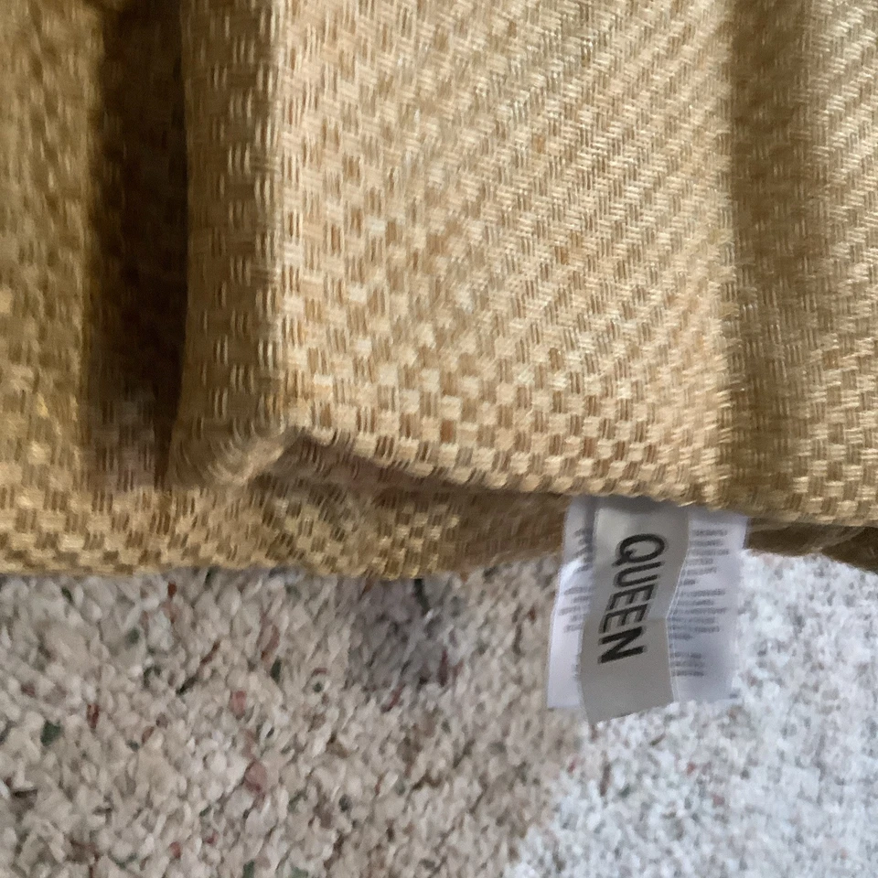 "Falda de cama Croscill Gold Queen tejido canasta, caída de 17,5"" nueva" Foto 3 de 4