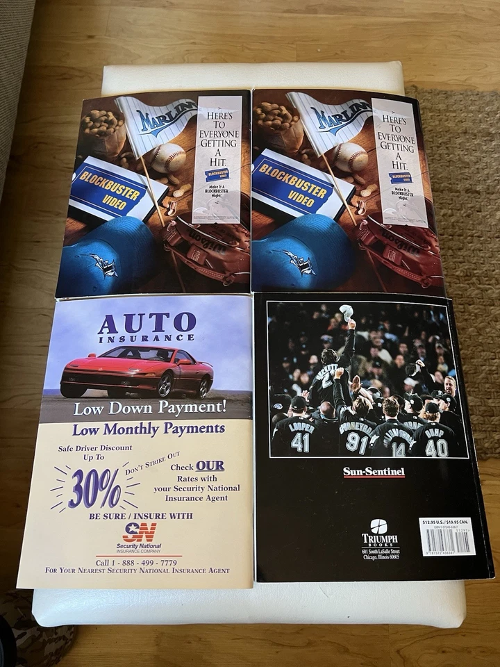 Vintage 1997 Marlins Programs Memobrilla World Series Lot Of 4 Pudge Edgar Brown - Image 2 of 4