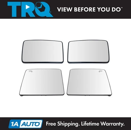 TRQ Mirror Glass Set Fits 13-16 Ford F-250 F-350 F-450 F-550 Super Duty