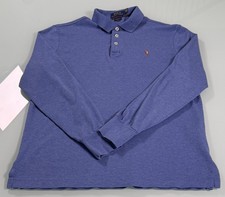 Polo Ralph Lauren Classic Fit Long Sleeve Polo Shirt Mens S/P Blue Pony Preppy