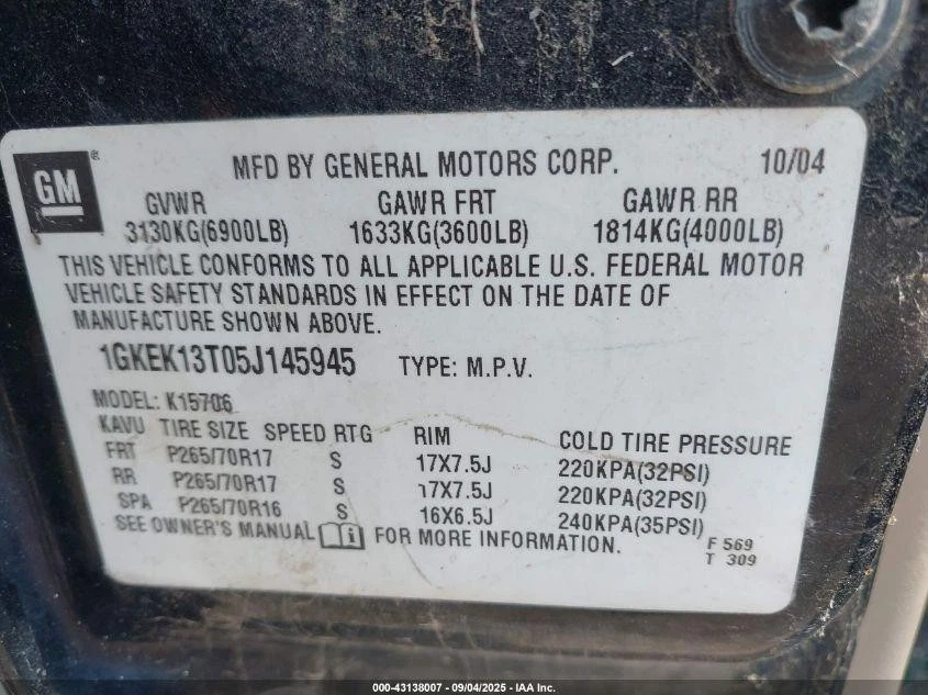 Used Hood fits: 2005 Gmc Yukon  Grade C Foto 3 de 4