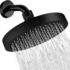 6 Inch Shower Head High Pressure Waterfall Bathroom Showerhead Adjustable Angles