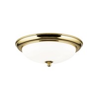 Deckenleuchte Deckenleuchte Metall Glas E27 D: 35,5 Cm In Gold Weiß 2-Flammig