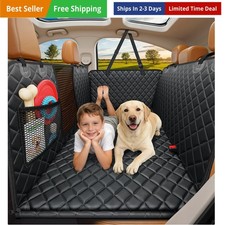 Backseat Extender for Dogs - Hard Bottom Dog Car Seat Cover for Back Seat, Do...