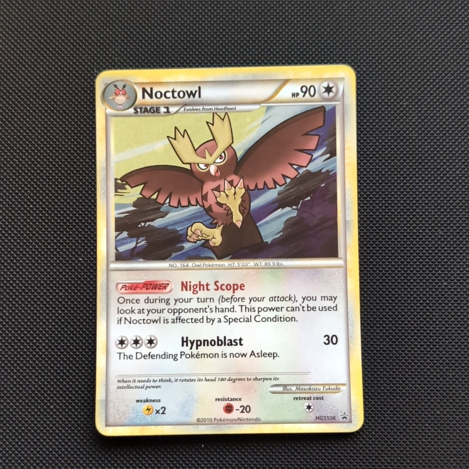 2010 Noctowl HGSS06 Hgss Black Star Promo Cosmos Holo