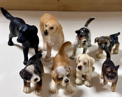 Schleich Dogs Lot 8 Vintage Retired 2002 2005 Puppies German Shepherd St Bernard