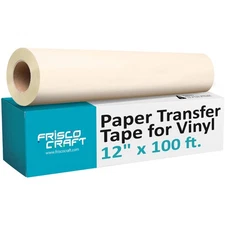 Frisco Craft 12" x 100ft Roll of Paper Transfer Tape for Vinyl, Premium-Grade...