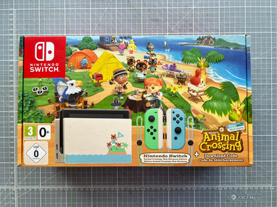 Nintendo Switch Konsole Animal Crossing Edition Box - NUR VERPACKUNG, LEER
