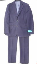 Boys T.O. Navy Blue Red Jacket W/T Pants 2PC. Suit Husky Sizes 12 14