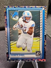 2025 Panini Donruss Optic Jahmyr Gibbs #79 Blue Stars Emoji Prizm Detroit Lions