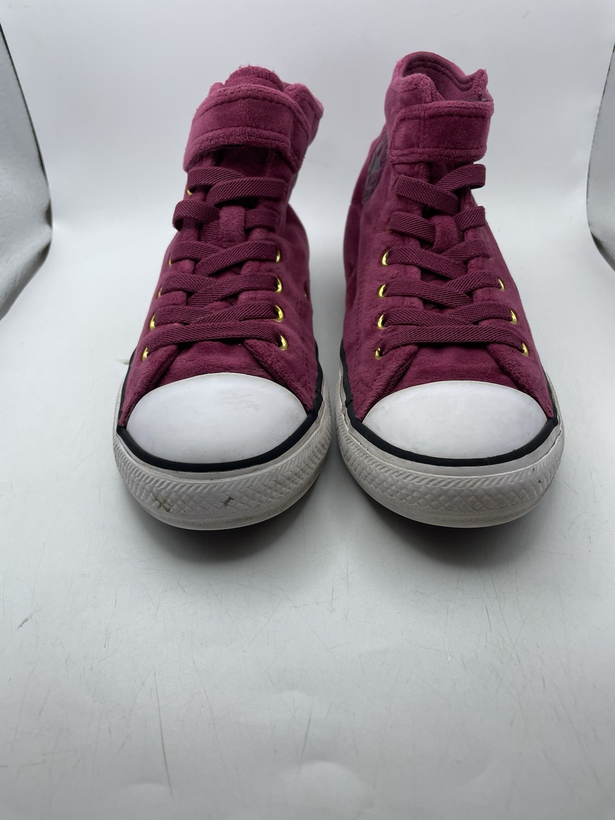 SAOLA Scarpe slip on Converse Chuck Taylor All Star in velluto giovanili taglia 2 bordeaux