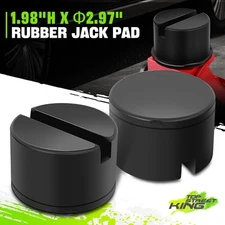 Universal 2" x 2.97" Rubber Jack Pad 2PC Protection Floor Jack Car Truck Repair