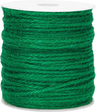 Garden Twine 3Mm Thick Green Jute String 328 Feet - Heavy Duty for Gardening, Cl