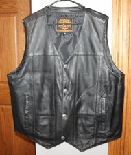 Milwaukee Leather Vest Men 4XL Black Biker Motorcycle Concealed Carry Gun Pocket