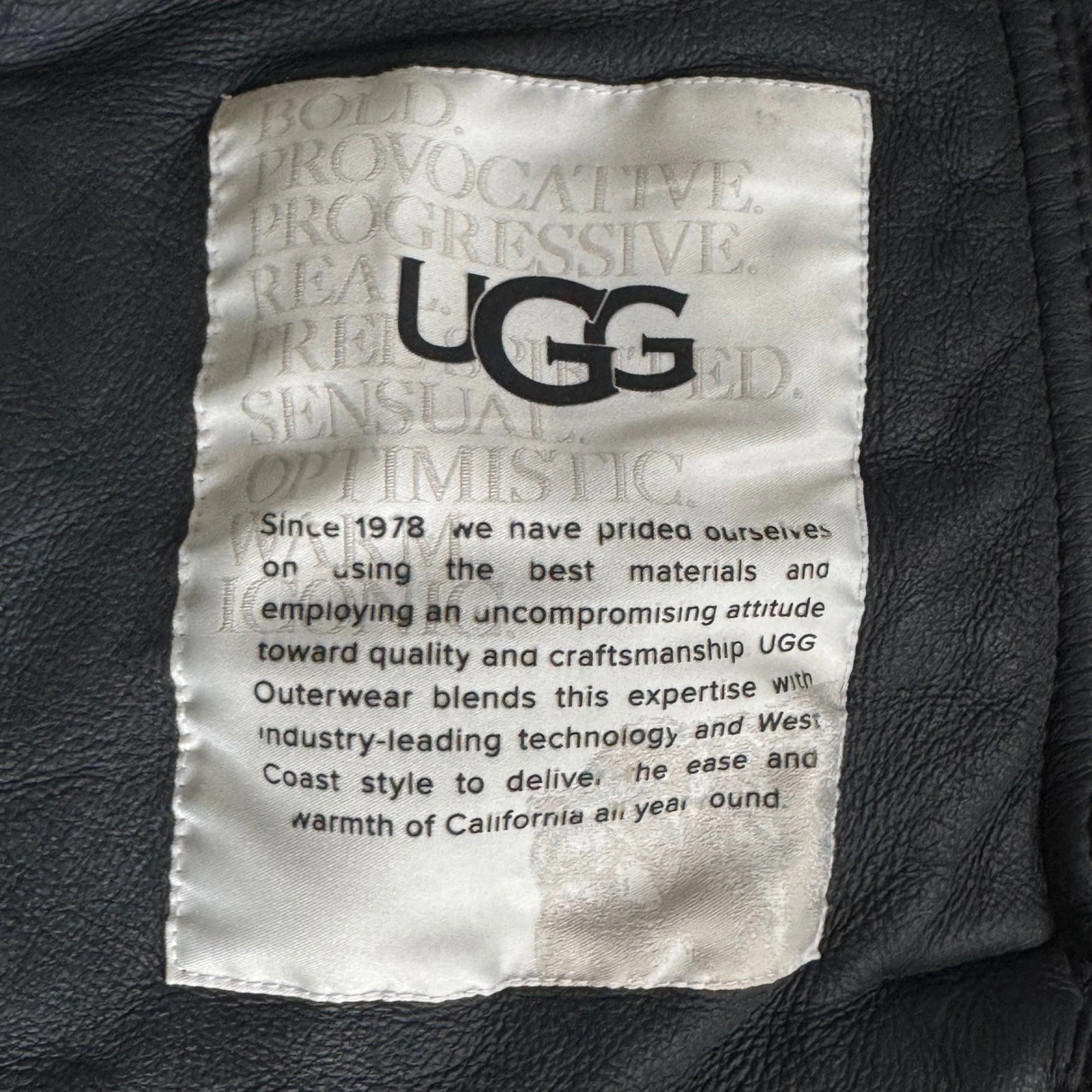 UGG Clint Men's Black Suede Lambskin Leather Shearling Trucker Jacket Coat M - product detail image 14