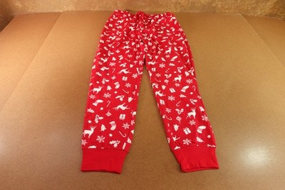Family PJs Macys Mens Size Medium Red Holiday Print Jogger Pajama Pants NWT