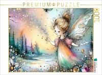 Calvendo Puzzle A Little Fairy Floats Above A Landscape | 1000 Pieces, Finished