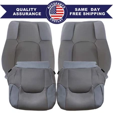 Driver+Passenger Bottom+Top Cloth Seat Cover Gray For Nissan Frontier 2005-2019
