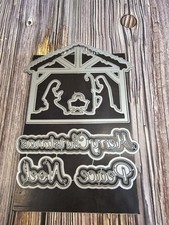 UNBRANDED Christmas dies manger scene Merry Christmas Peace Noel