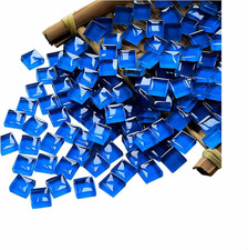 Sea Blue Mosaic Tiles Squares Crystal Mosaic Glass Tile for Crafts Bulk DIY Pict