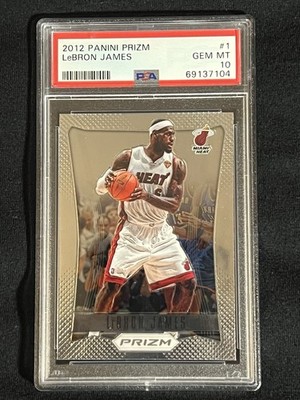 2012 Panini Prizm LeBron James PSA 10 1st Year Prizm Miami Heat #1