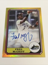 2025 Topps Archives Fred McGriff 1987 Boardwalk and Baseball Gold Auto /50 Tampa