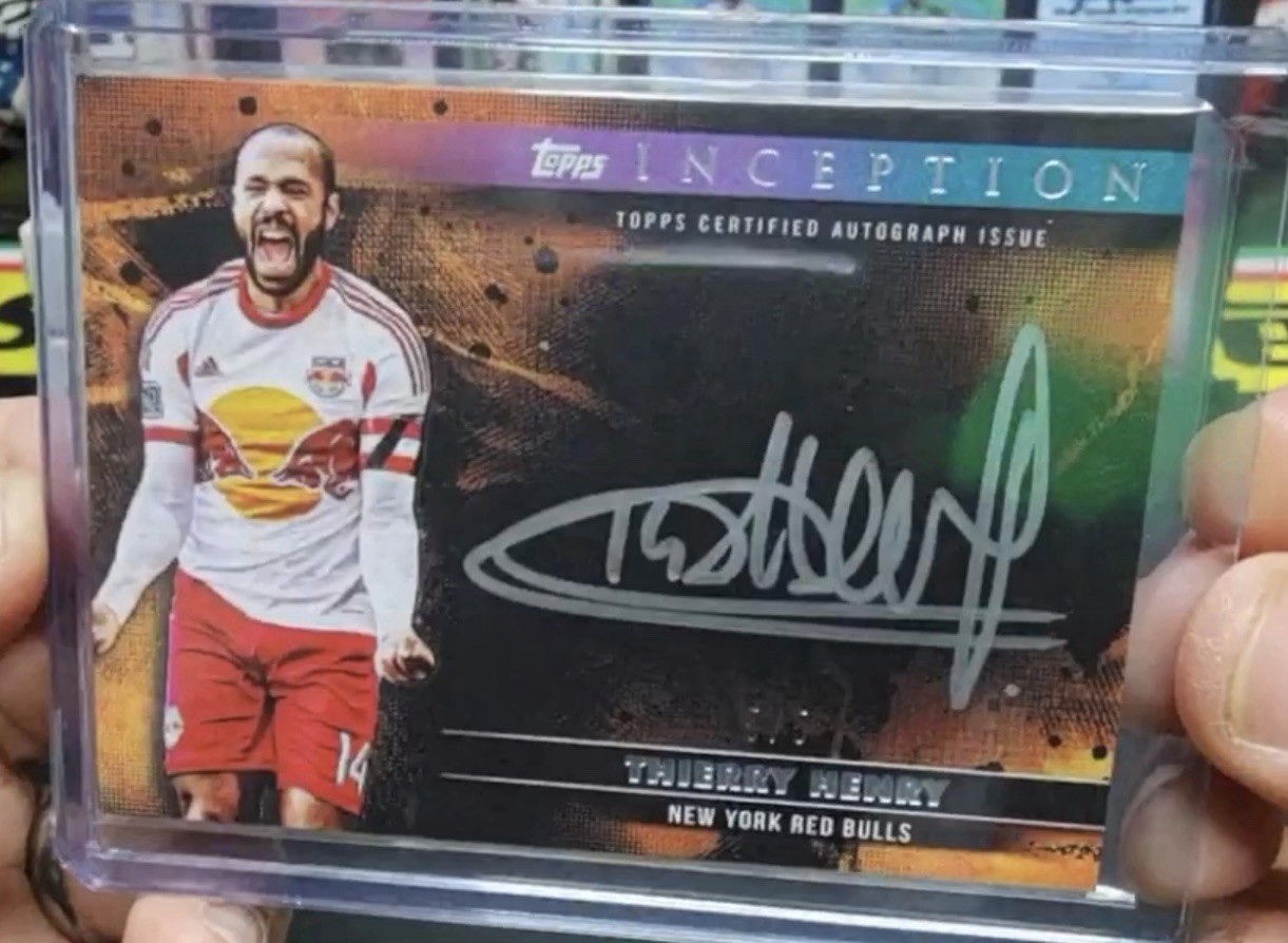 Mls Inception 2025 Topps Inception MLS Thierry Henry NYB Silver Signings On Card Auto ...